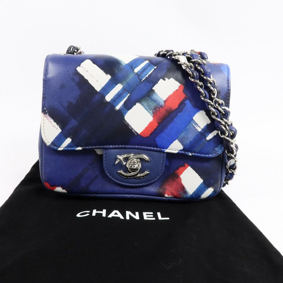 CHANEL 羊皮皮革Chanel Airlines Printed Flap Bag肩背袋-9