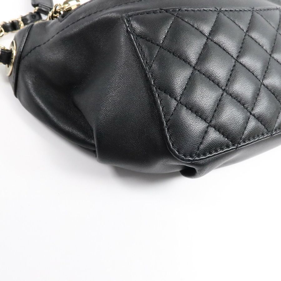 CHANEL 羊皮皮革Chain Belt Bag腰包-11