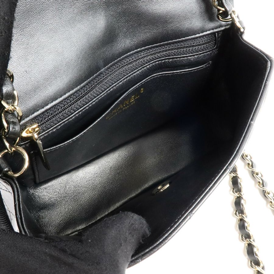 CHANEL 羊皮皮革Mini Classic 20鏈帶肩背袋-4