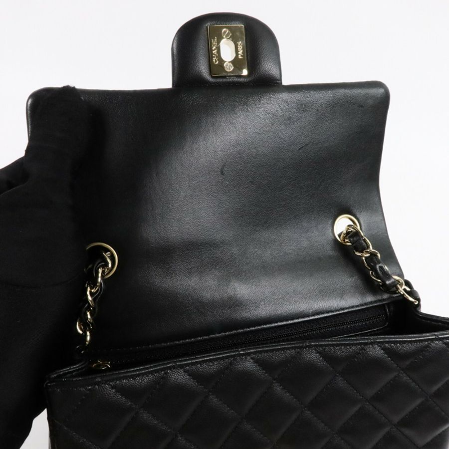 CHANEL 羊皮皮革Mini Classic 20鏈帶肩背袋-14