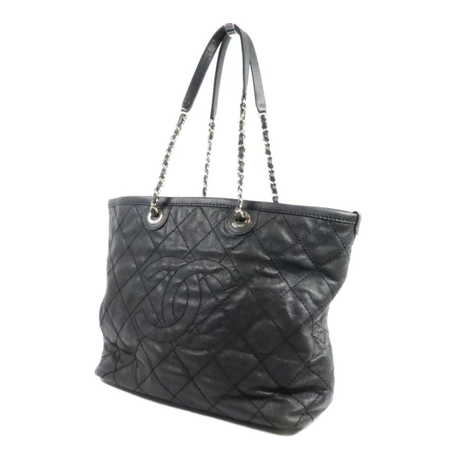 CHANEL 牛皮皮革Grand Shopping Tote鏈帶肩背袋-2