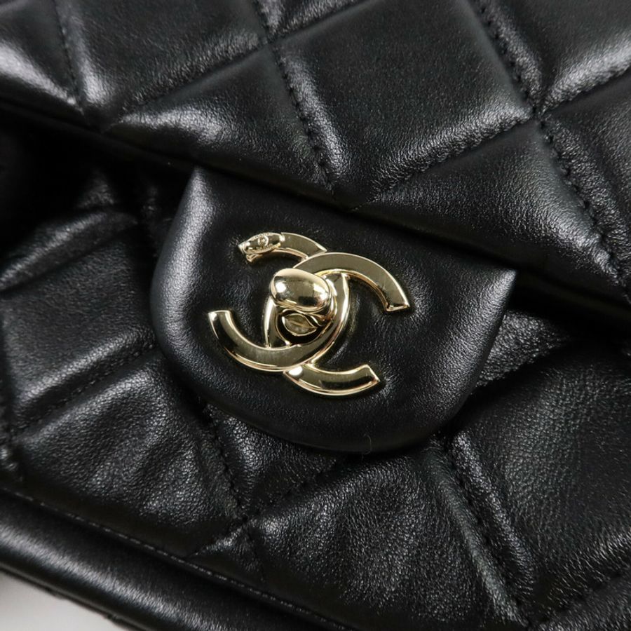 CHANEL 羊皮皮革Chunky Chain Flap Bag肩背袋-6