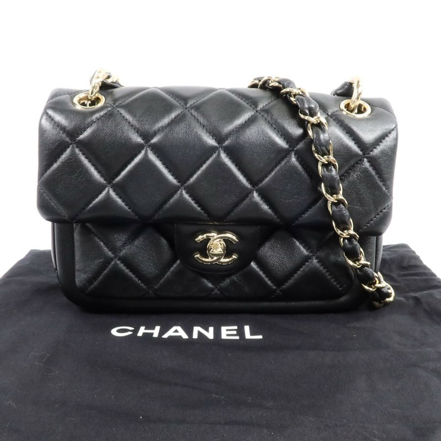 CHANEL 羊皮皮革Chunky Chain Flap Bag肩背袋-9