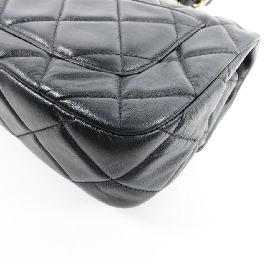 CHANEL 羊皮皮革Chunky Chain Flap Bag肩背袋-12