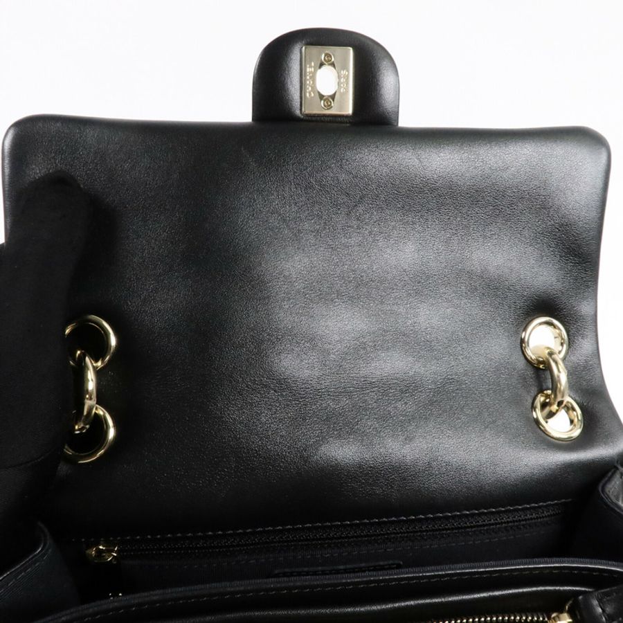 CHANEL 羊皮皮革Chunky Chain Flap Bag肩背袋-14