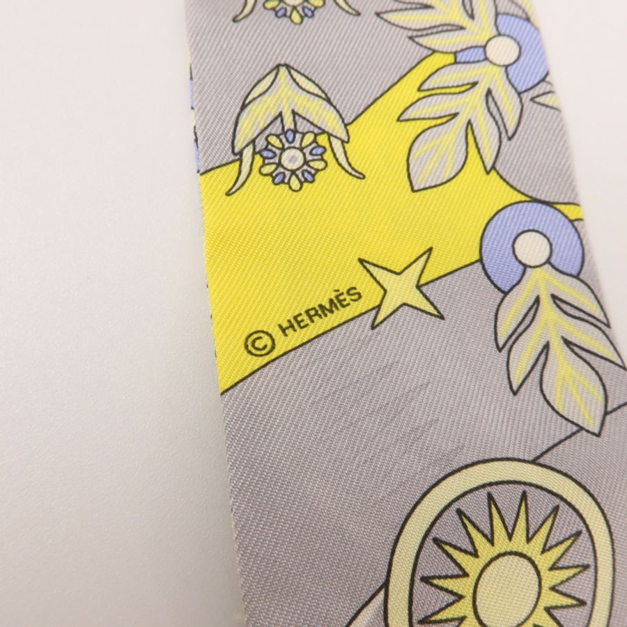 HERMES 絲質Twilly絲巾-5
