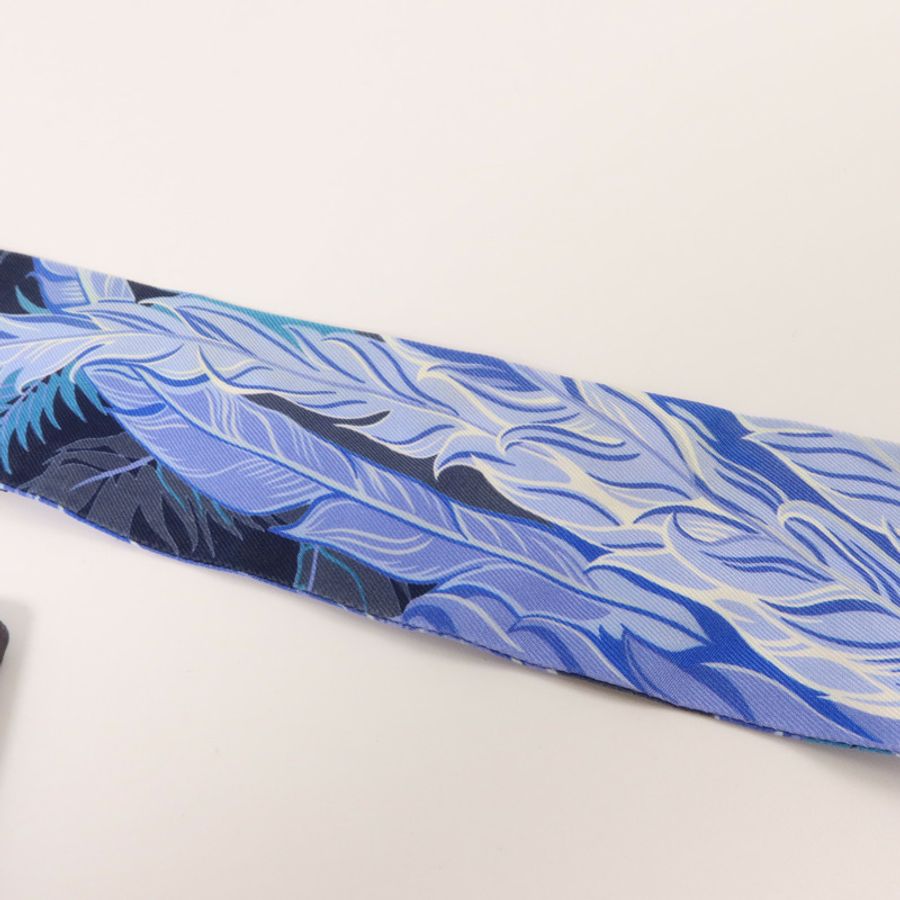 HERMES 絲質Twilly絲巾-12