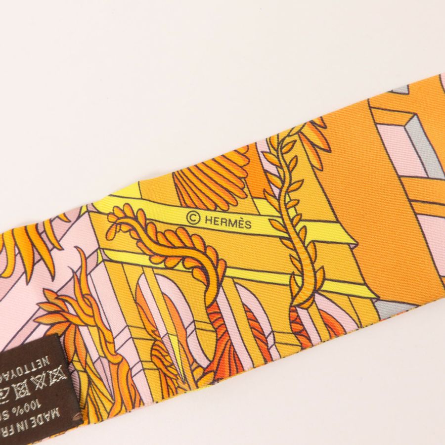 HERMES 絲質Twilly絲巾-5