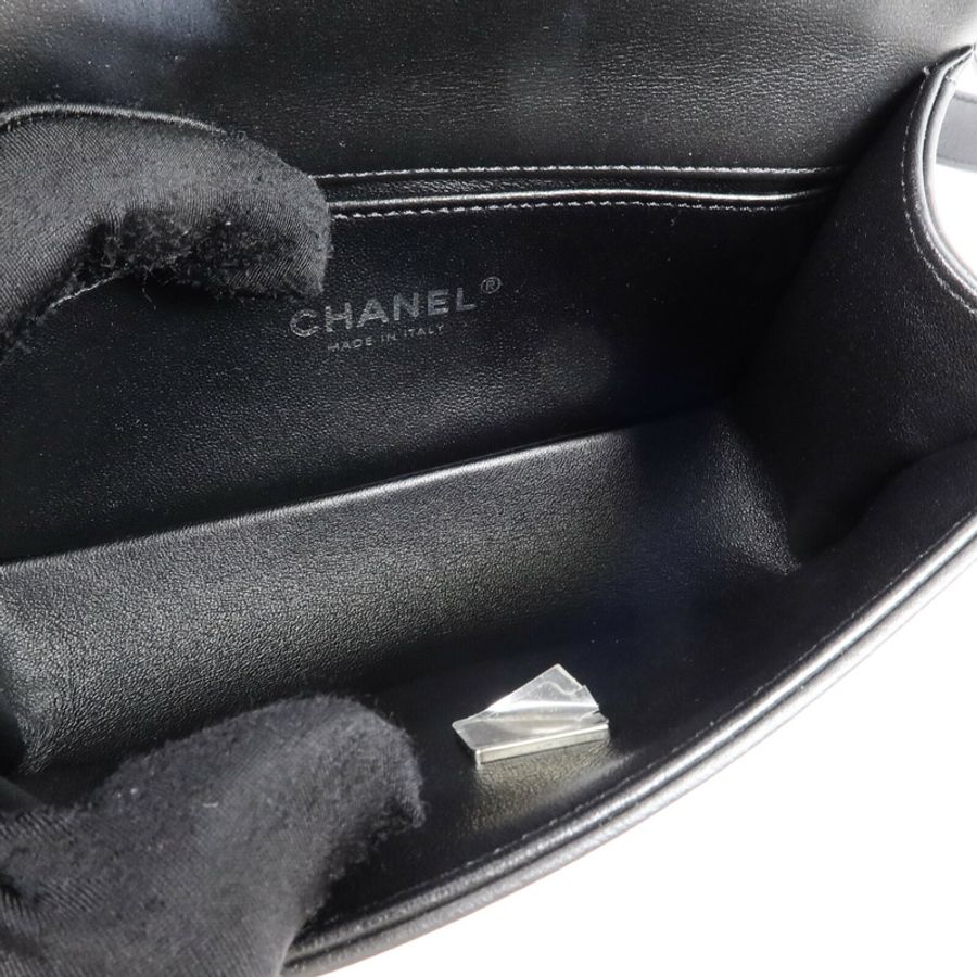 CHANEL 羊皮皮革Boy 20鏈帶肩背袋-4