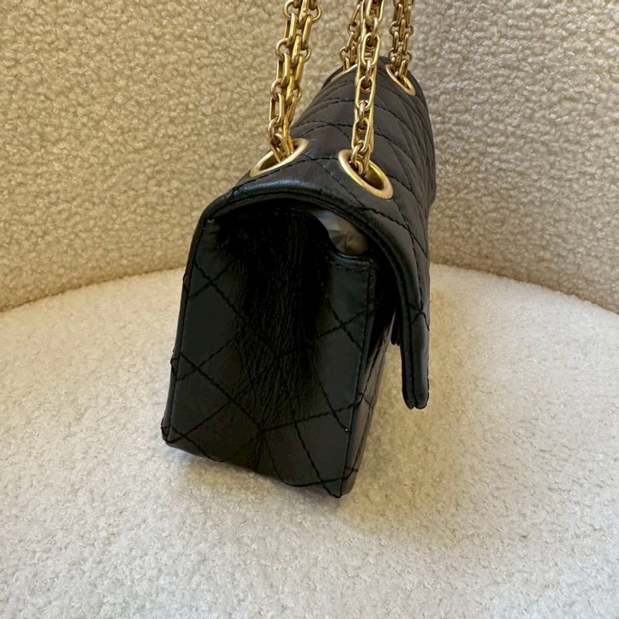 全新全配🖤#香奈兒 #黑金2.55迷你mini #購證晶片 #油蠟牛皮超多背法❗️-3