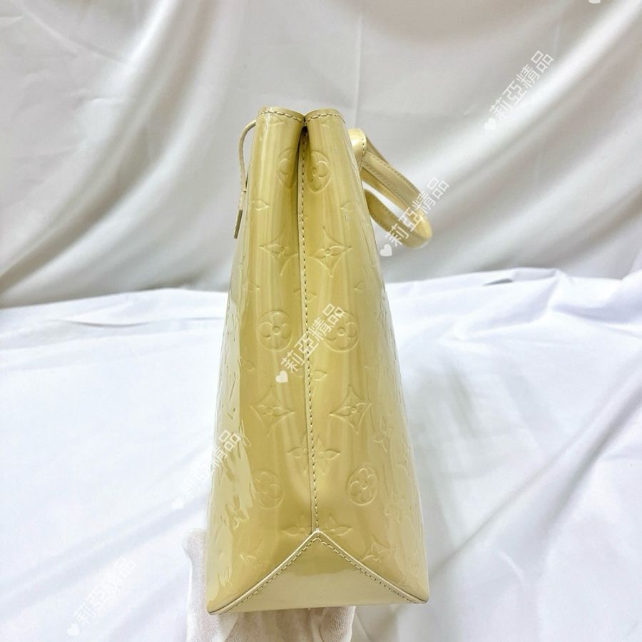 莉亞精品♡ LV 漆皮淡黃色托特包 二手-4