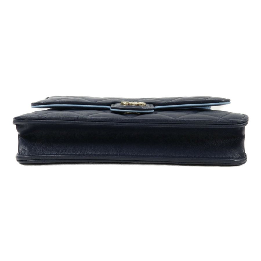 CHANEL 羊皮皮革Mini Flap Bag鏈帶手挽肩背兩用袋-3