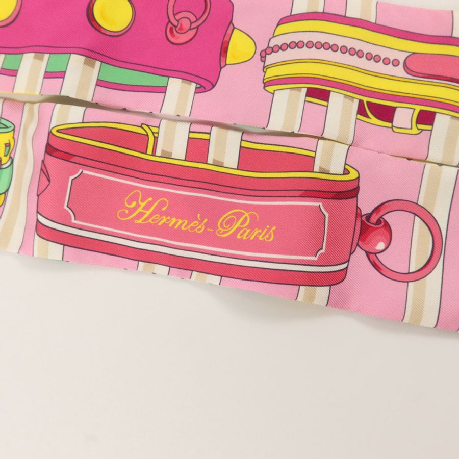 HERMES 絲質Twilly絲巾-4