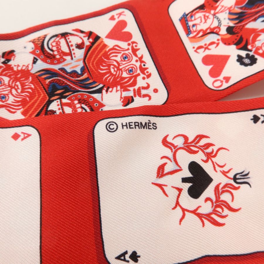 HERMES 絲質Twilly絲巾-5