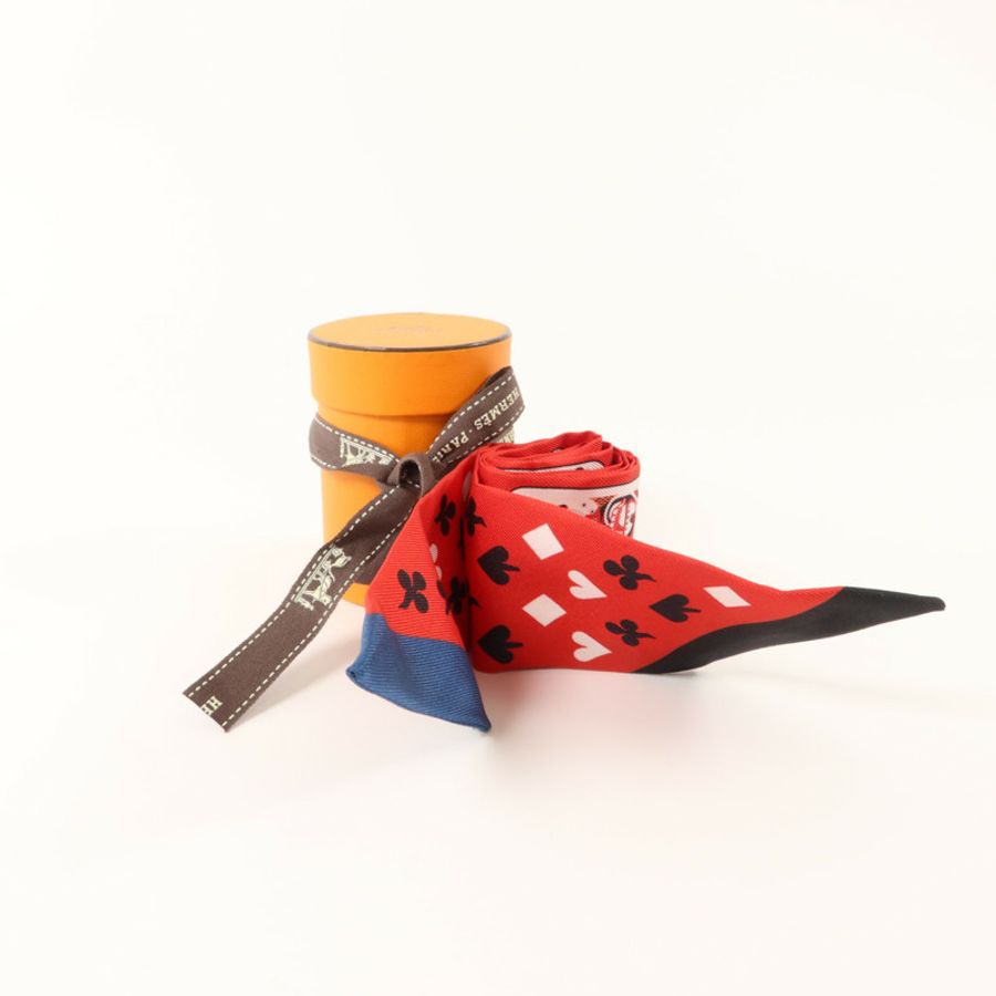 HERMES 絲質Twilly絲巾-8