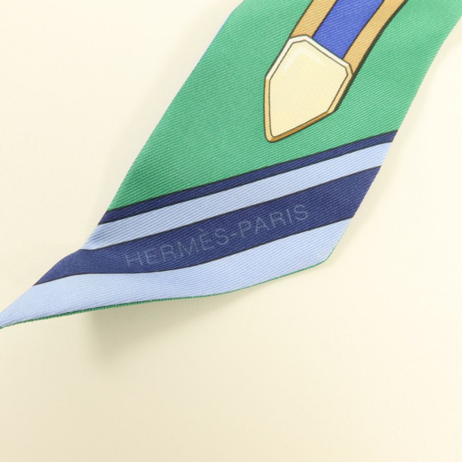 HERMES 絲質Twilly絲巾-4