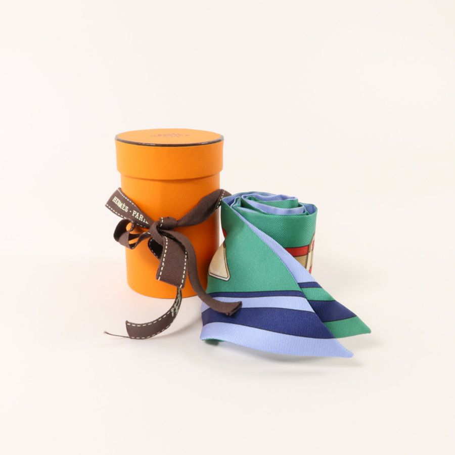 HERMES 絲質Twilly絲巾-8