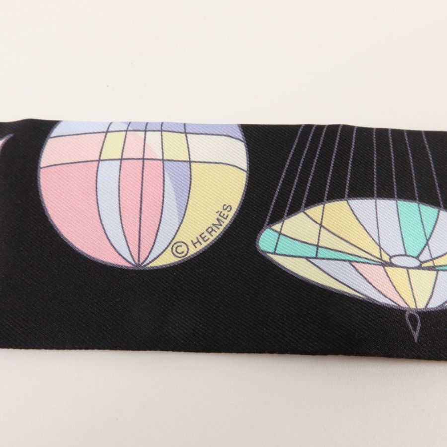 HERMES 絲質Twilly絲巾-5