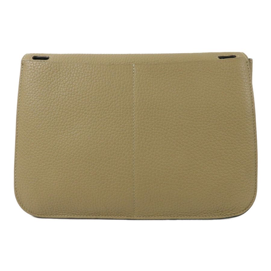 HERMES Clemence皮革/Swift皮革Halzan 25手挽肩背兩用袋Trench/Etoupe-1