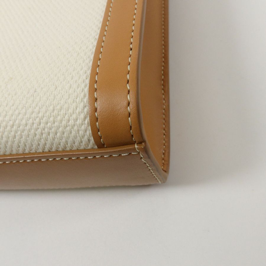 CELINE 帆布/牛皮皮革Mini Cabas Vertical手挽肩背兩用袋-10