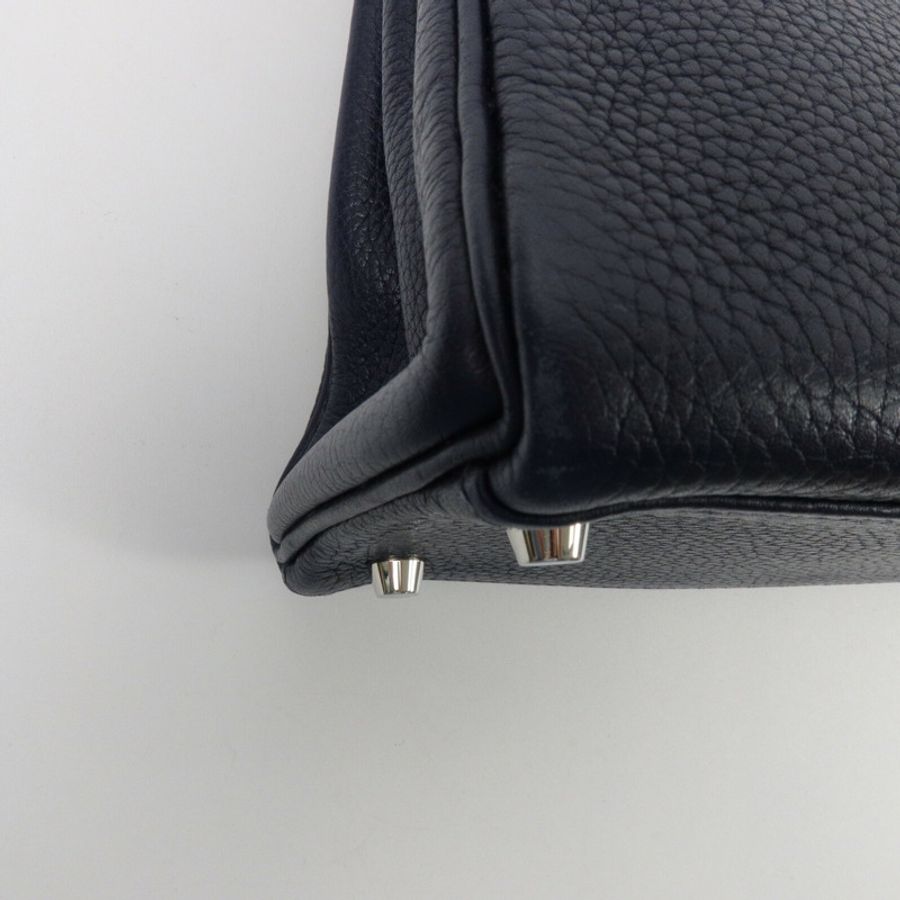 HERMES Clemence皮革Kelly 28手挽肩背兩用袋Blue Nuit-14