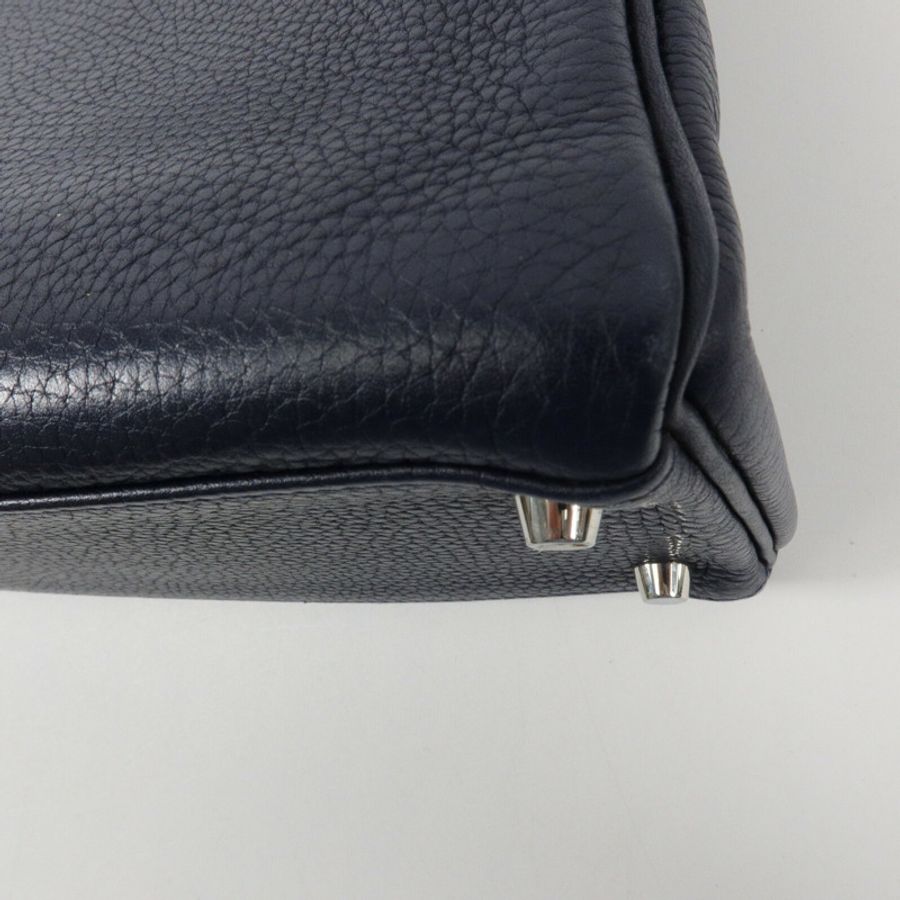 HERMES Clemence皮革Kelly 28手挽肩背兩用袋Blue Nuit-15