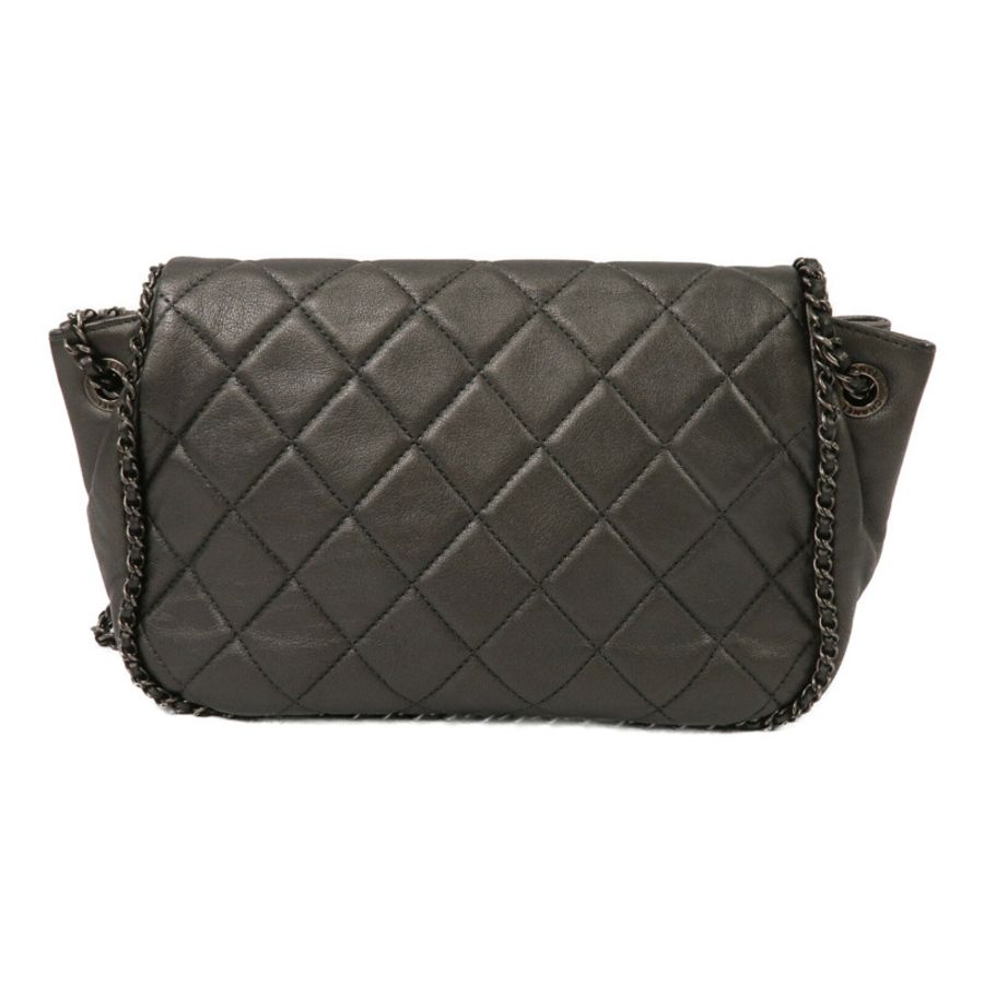 CHANEL 牛皮皮革Chain Shoulder鏈帶肩背袋-2