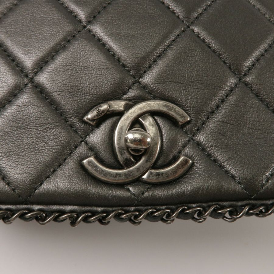 CHANEL 牛皮皮革Chain Shoulder鏈帶肩背袋-8