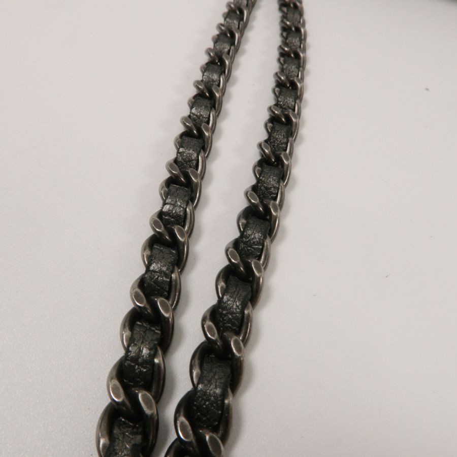 CHANEL 牛皮皮革Chain Shoulder鏈帶肩背袋-17