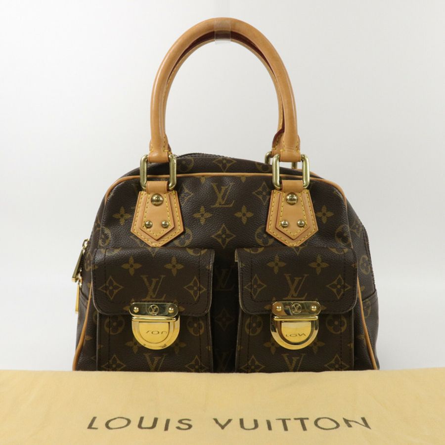 LOUIS VUITTON Monogram Manhattan PM手挽袋-8