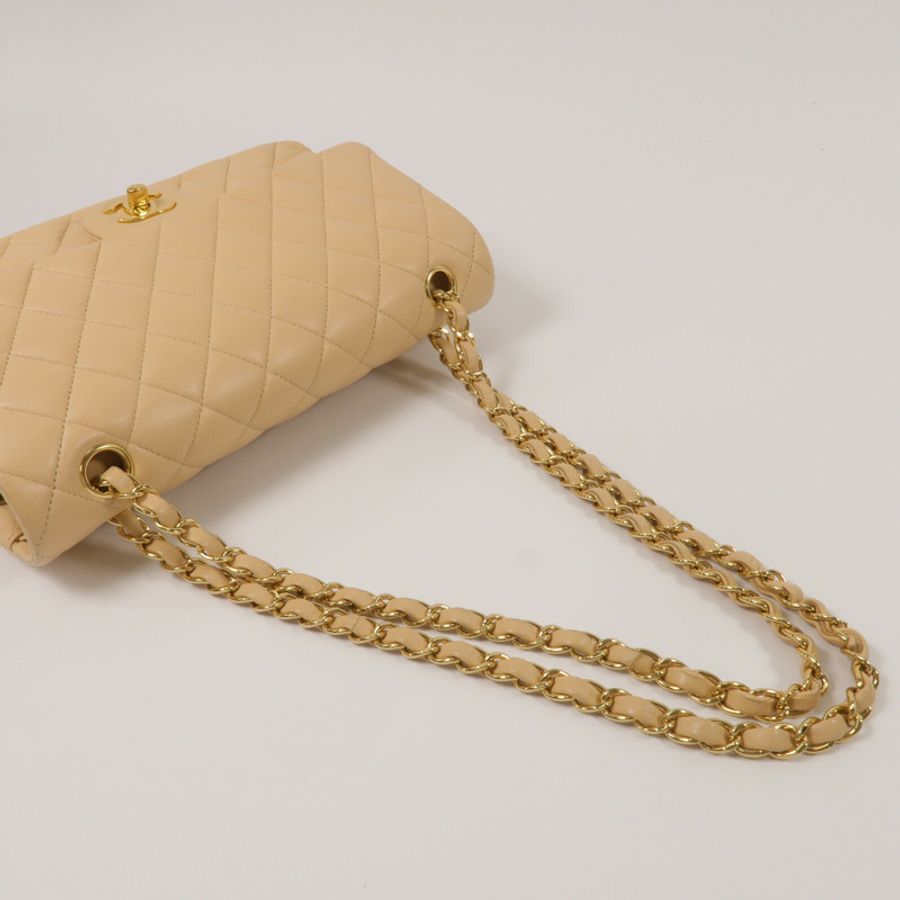 CHANEL Classic 25銀扣鏈帶肩背袋-8