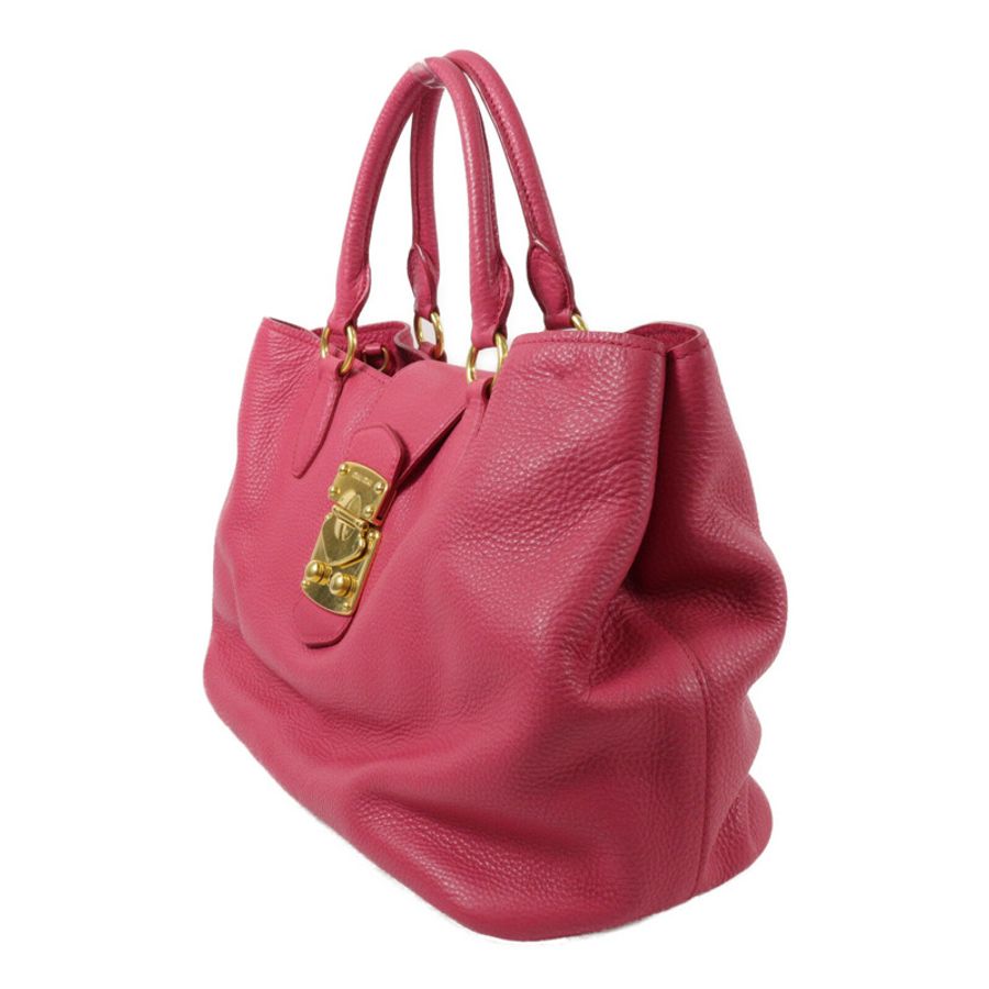 Miu Miu 牛皮皮革Madras 2 Way Shoulder Bay手挽肩背兩用袋-2