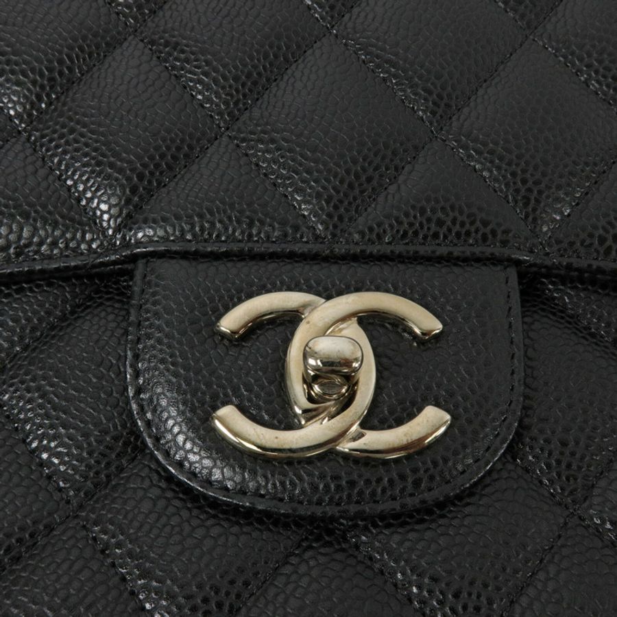 CHANEL 牛皮皮革Maxi Classic鏈帶肩背袋-6