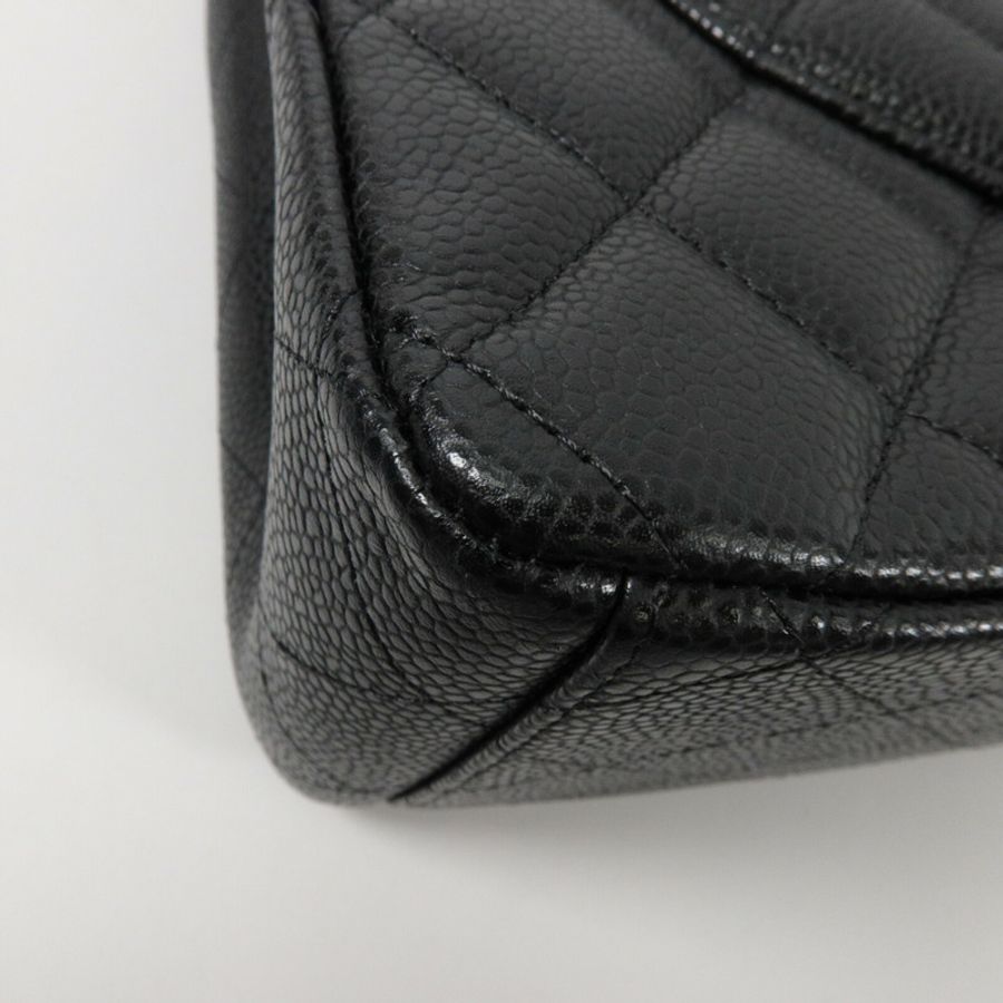 CHANEL 牛皮皮革Maxi Classic鏈帶肩背袋-11