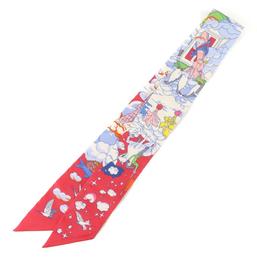 HERMES 絲質Twilly絲巾-1