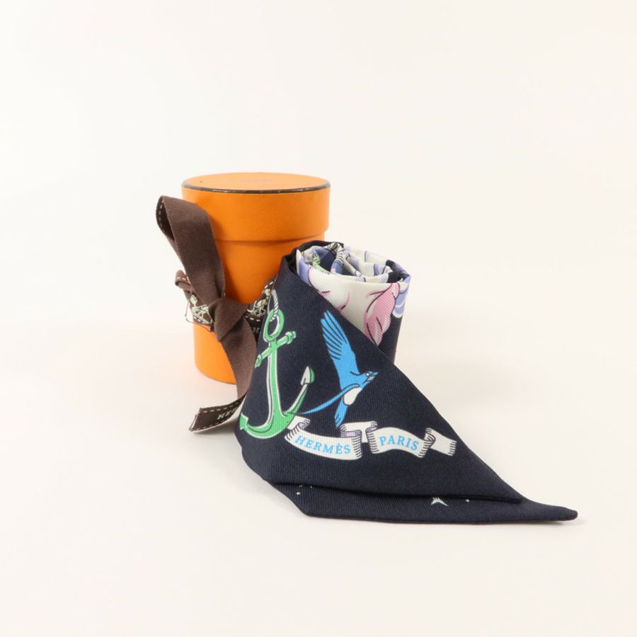 HERMES 絲質Twilly絲巾-8