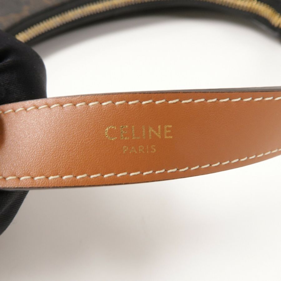 CELINE 塗層帆布Ava Medium Triomphe肩背袋-5