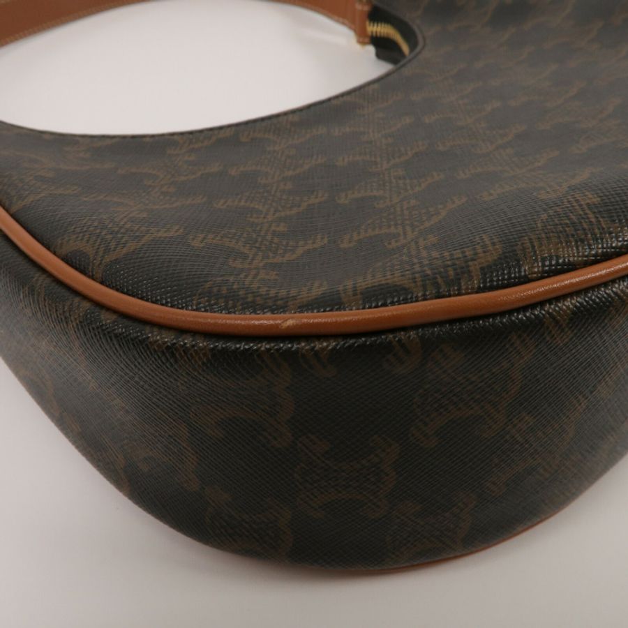 CELINE 塗層帆布Ava Medium Triomphe肩背袋-10