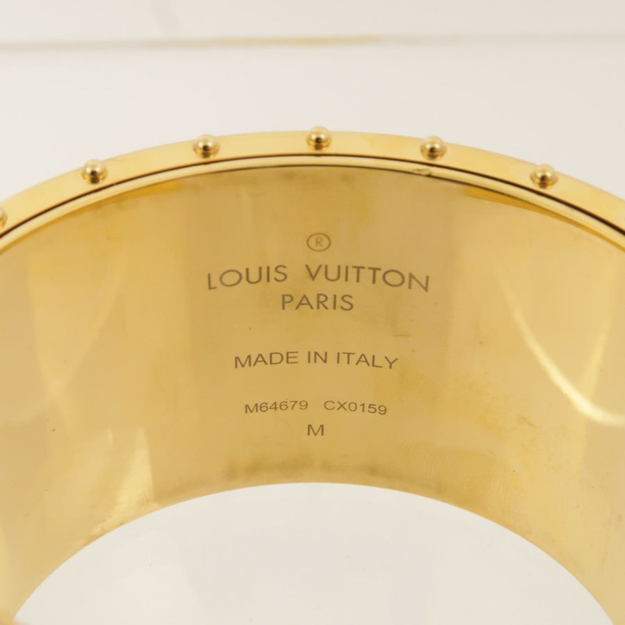 LOUIS VUITTON 金屬/Monogram Wild LV Cuff M手鐲-5