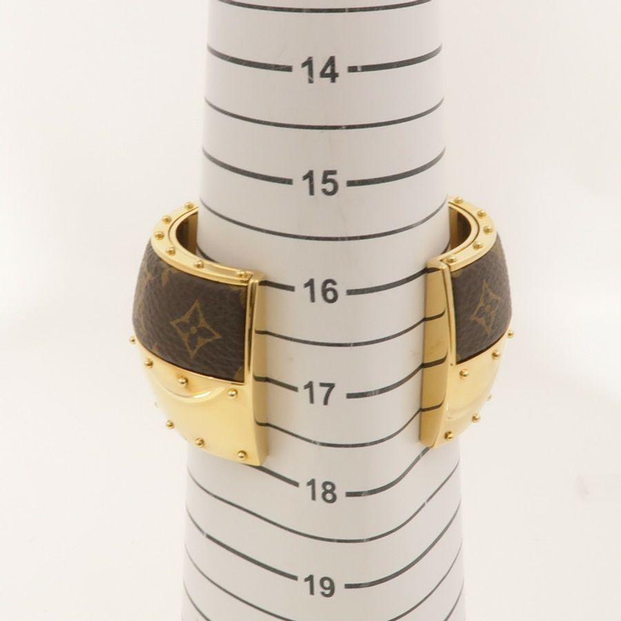 LOUIS VUITTON 金屬/Monogram Wild LV Cuff M手鐲-7