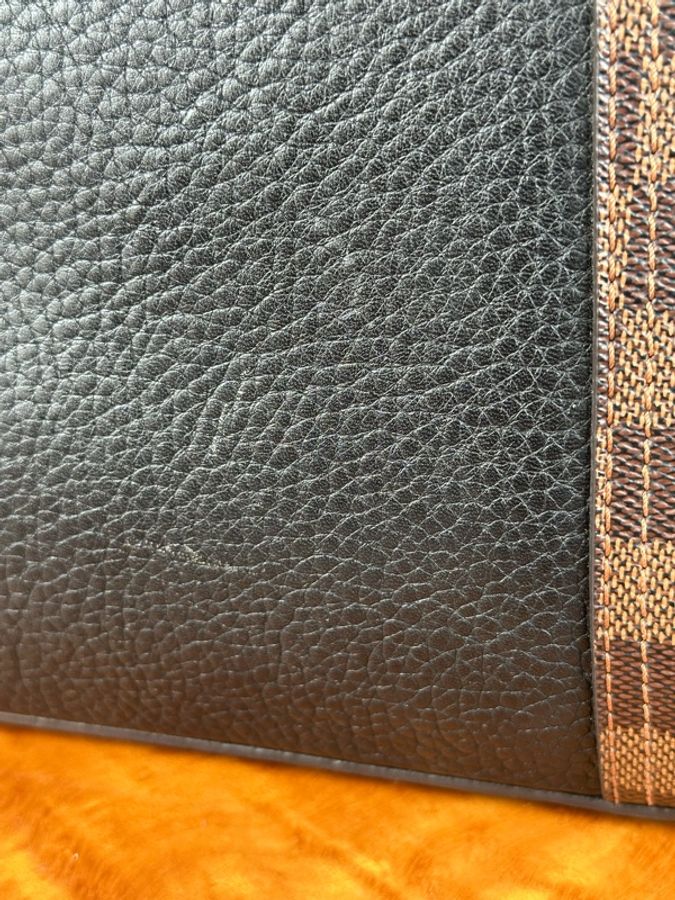 【專櫃真品】LV N44023 Jersey 棋盤格拼接黑色牛皮 兩用托特包／托特肩背兩用包-18
