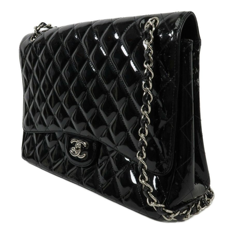 CHANEL 漆皮皮革Chain Shoulder鏈帶肩背袋-2