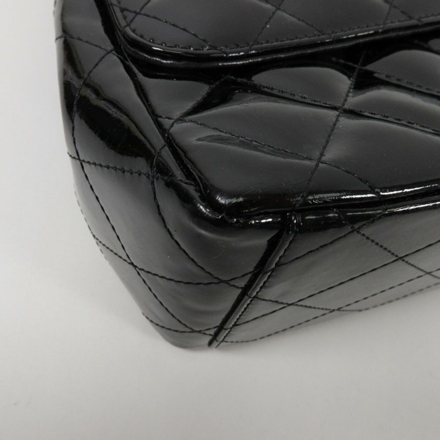 CHANEL 漆皮皮革Chain Shoulder鏈帶肩背袋-13