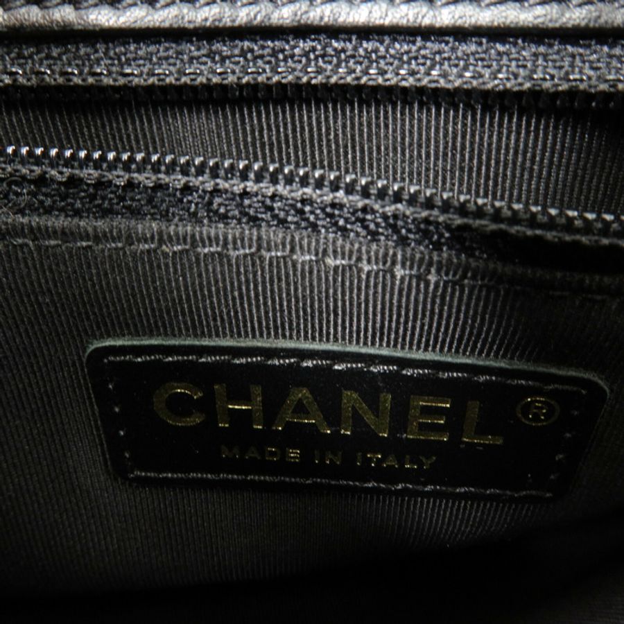 CHANEL 羊皮皮革Chain Shoulder鏈帶手挽肩背兩用袋-5