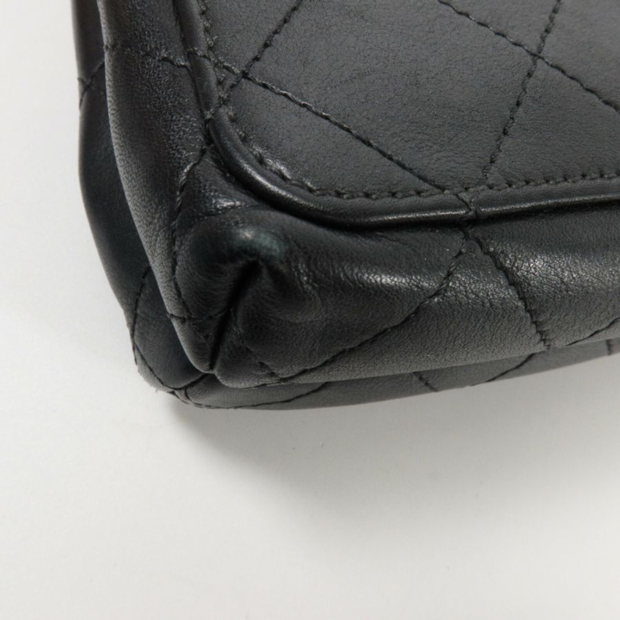 CHANEL 羊皮皮革Chain Shoulder鏈帶手挽肩背兩用袋-11