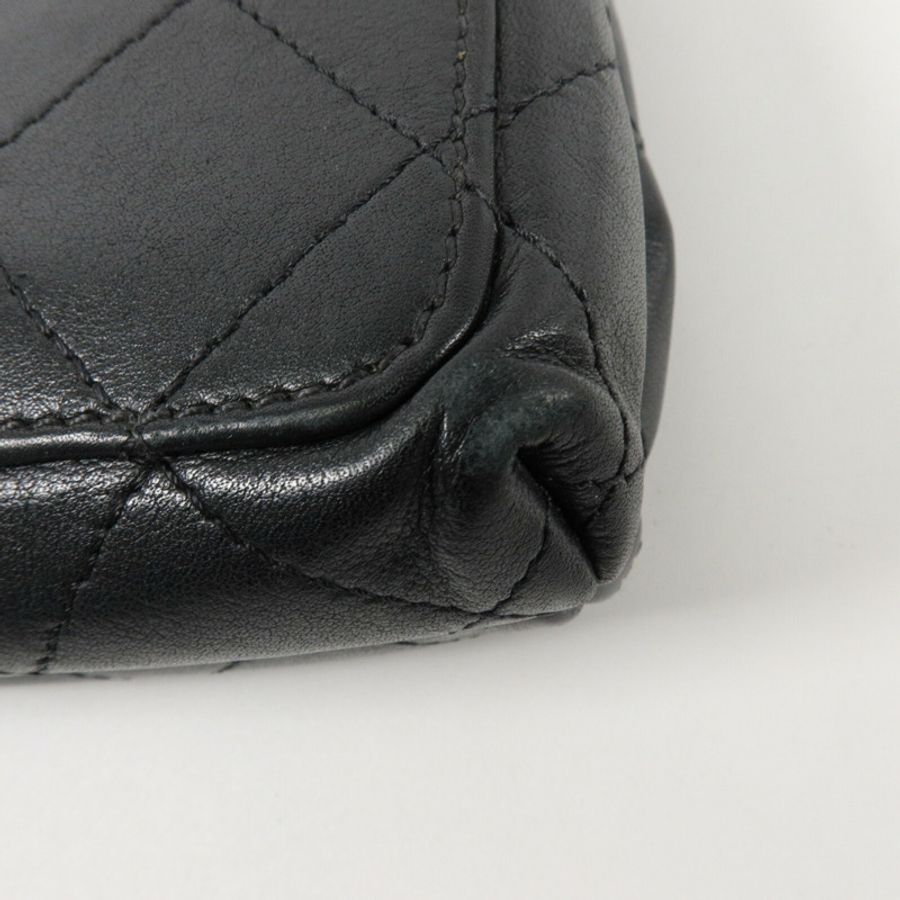 CHANEL 羊皮皮革Chain Shoulder鏈帶手挽肩背兩用袋-12
