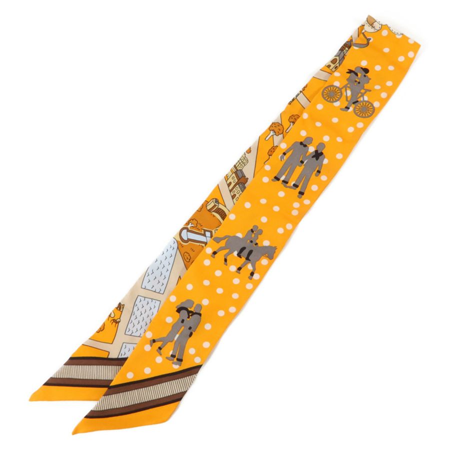 HERMES 絲質Twilly絲巾-1