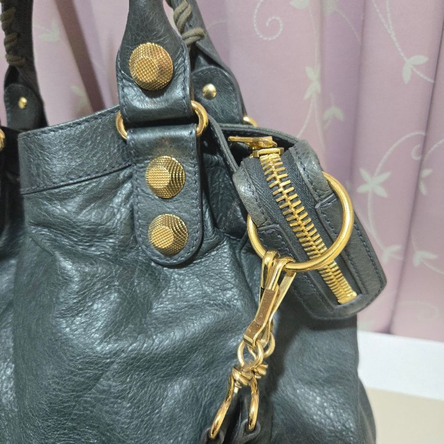 Balenciaga 巴黎世家 Velo 鴨綠色 大金釦 肩背 手提 斜揹包-18
