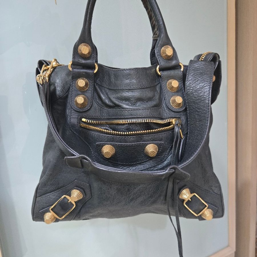 Balenciaga 巴黎世家 Velo 鴨綠色 大金釦 肩背 手提 斜揹包-8