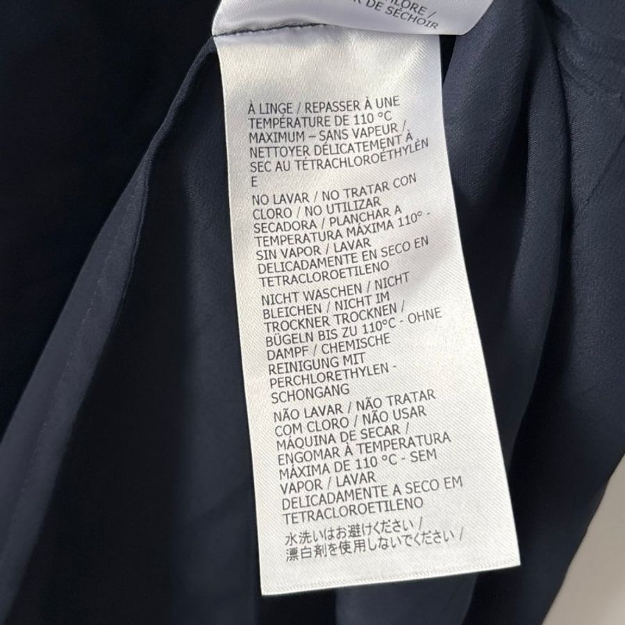 38號 ::韓韶禧 同款:: GUCCI:: 桑蠶絲深藍色透紗兩件式襯衫 Rruffle-detail silk chiffon shirt-23